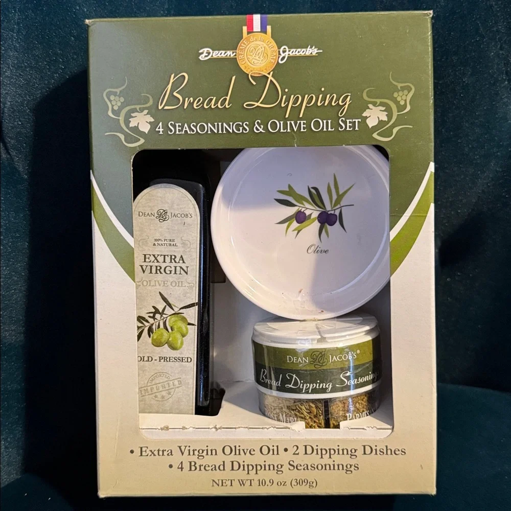 Dean Jacob's Bread Dipping Set with Dishes, Bread Dipping Seasonings & Olive Oil